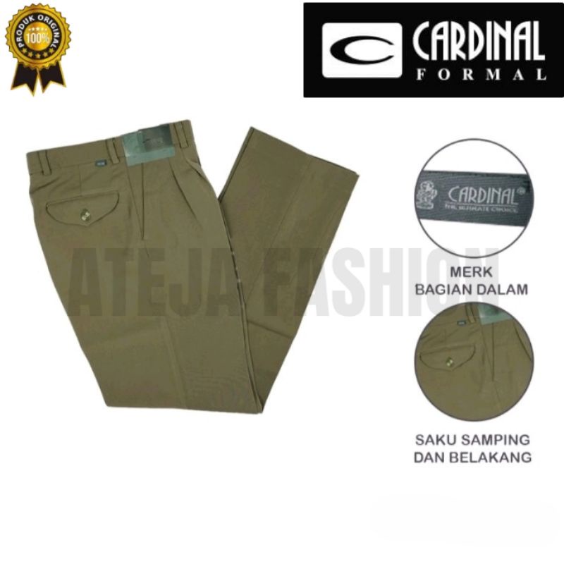 CUCI GUDANG CARDINAL FORMAL 100% ORIGINAL Celana Kerja Pria Standar semibaggy /Celana Cardinal Formal Rempel semibaggy / Cardinal Formal Bahan Tebal / Cardinal Celana Formal Panjang Pria Regular semibaggy