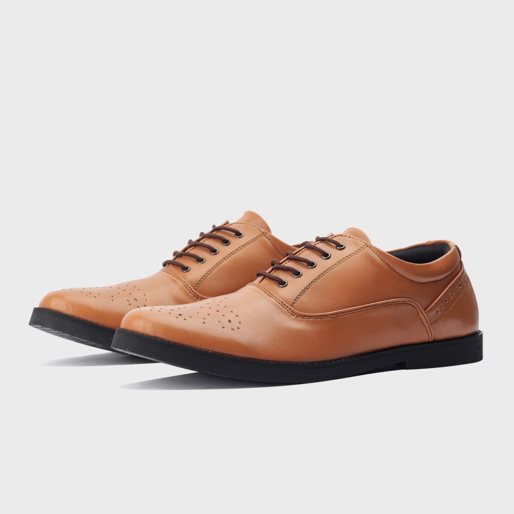 MAVENDRA BROWN ORIGINAL x GIANT FLAMES Sepatu Formal Pria Pantofel Tali Kerja Kantor Dinas Resmi Guru Kantoran Pesta Undangan Wedding Kondangan Nikah Kuliah Casual Derby Oxford Semi Kulit Premium Footwear Big Size Jumbo Ukuran Besar 44 45 Keren Terbaru