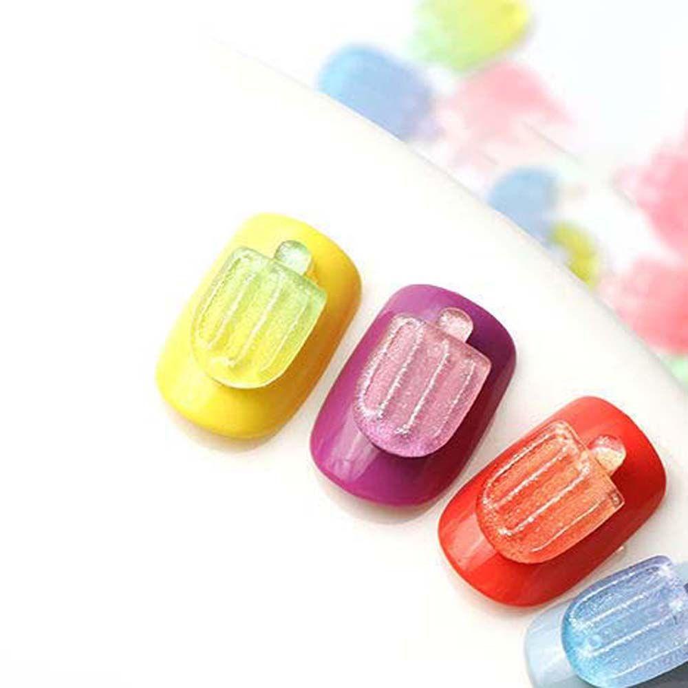 Needway   Es Krim Dekorasi Kuku Transparan 20pcs/lot Ice Cream 3D Kristal Nail Charms