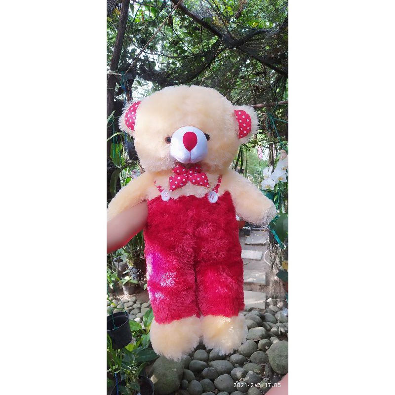 Boneka Teddy bear 60cm merah rasfur bisa di cuci