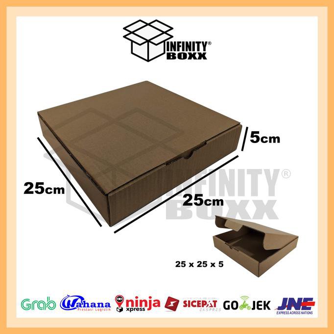 

Kotak Kardus Pizza Box Die Cut Ukuran 25X25X5