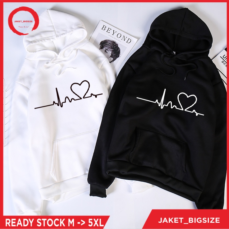 Hoodie Hodie Heart Love  jumbo bigsize pria wanita ukuran m l xl xxl xxxl xxxxl xxxxxl