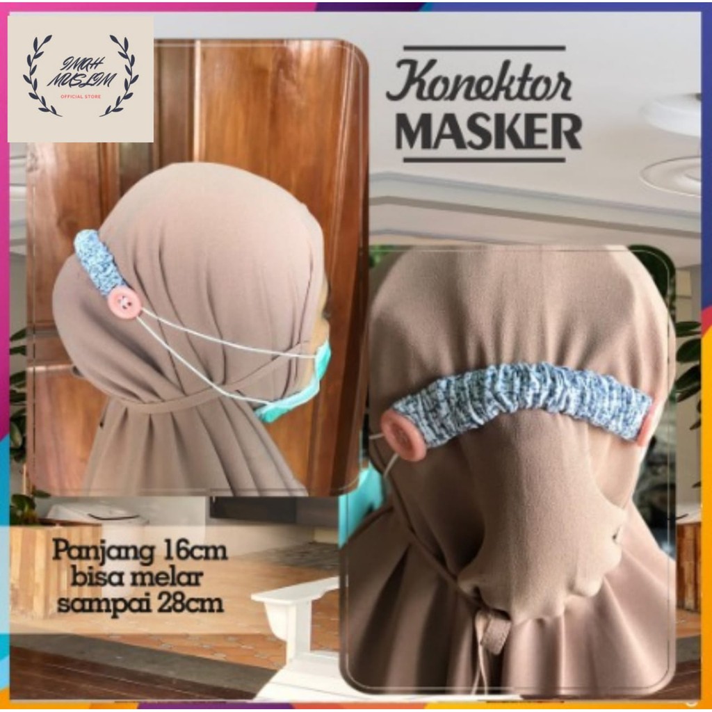 KONEKTOR MASKER/TALI PENYAMBUNG MASKER PENGAIT MASKER  WARNA WARNI MURAH BISA COD