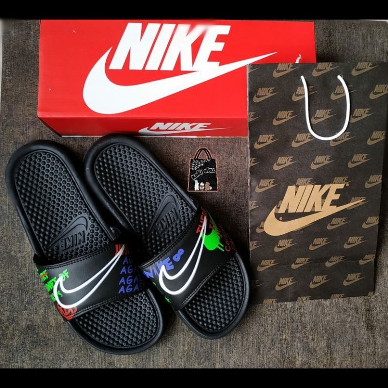 Terbaru Shopee 11.11 Sale Sandal Selop Dewasa Art  nikee Sport 2 Karet Import Ilham Jaya-1