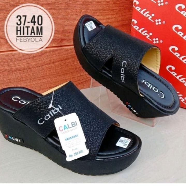 Tidak Diragukan.. SANDAL WANITA CALBI MODEL TERBARU/SANDAL WEDGES CALBI MURAH TERLARIS