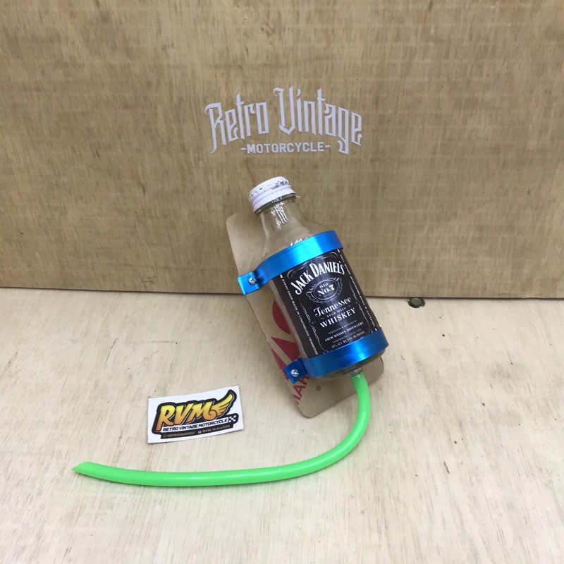 Botol tempat Oli samping Yamaha RX KING-Botol rx kecil biru