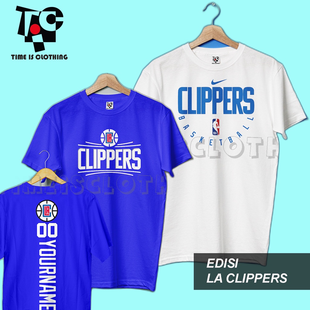 KAOS NBA DISTRO LA CLIPPERS PUTIH BAJU TSHIRT BASKETBALL
