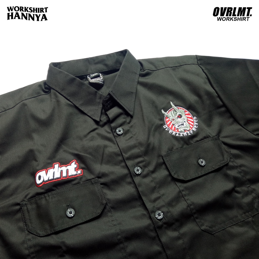 WORKSHIRT OVERLIMIT HANNYA WORK SHIRT KEMEJA BAJU KERJA DISTRO