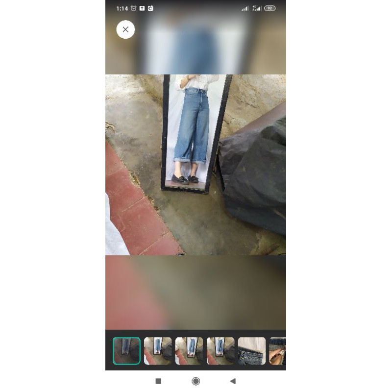 Celana Jeans Highwaist Kulot Cullotes Cullote GU by Uniqlo Denim