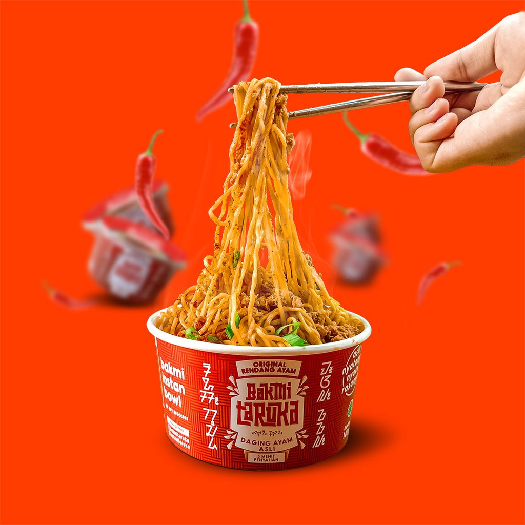 

bakmi taruka ayam rendang instan BIG BOWL @140g