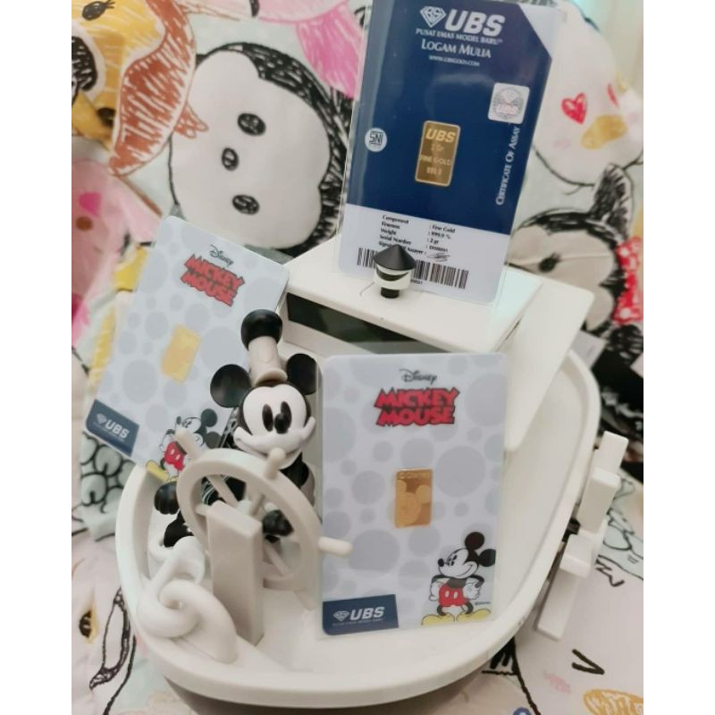 LM logam mulia UBS mickey mouse berat 2gram limitted edition