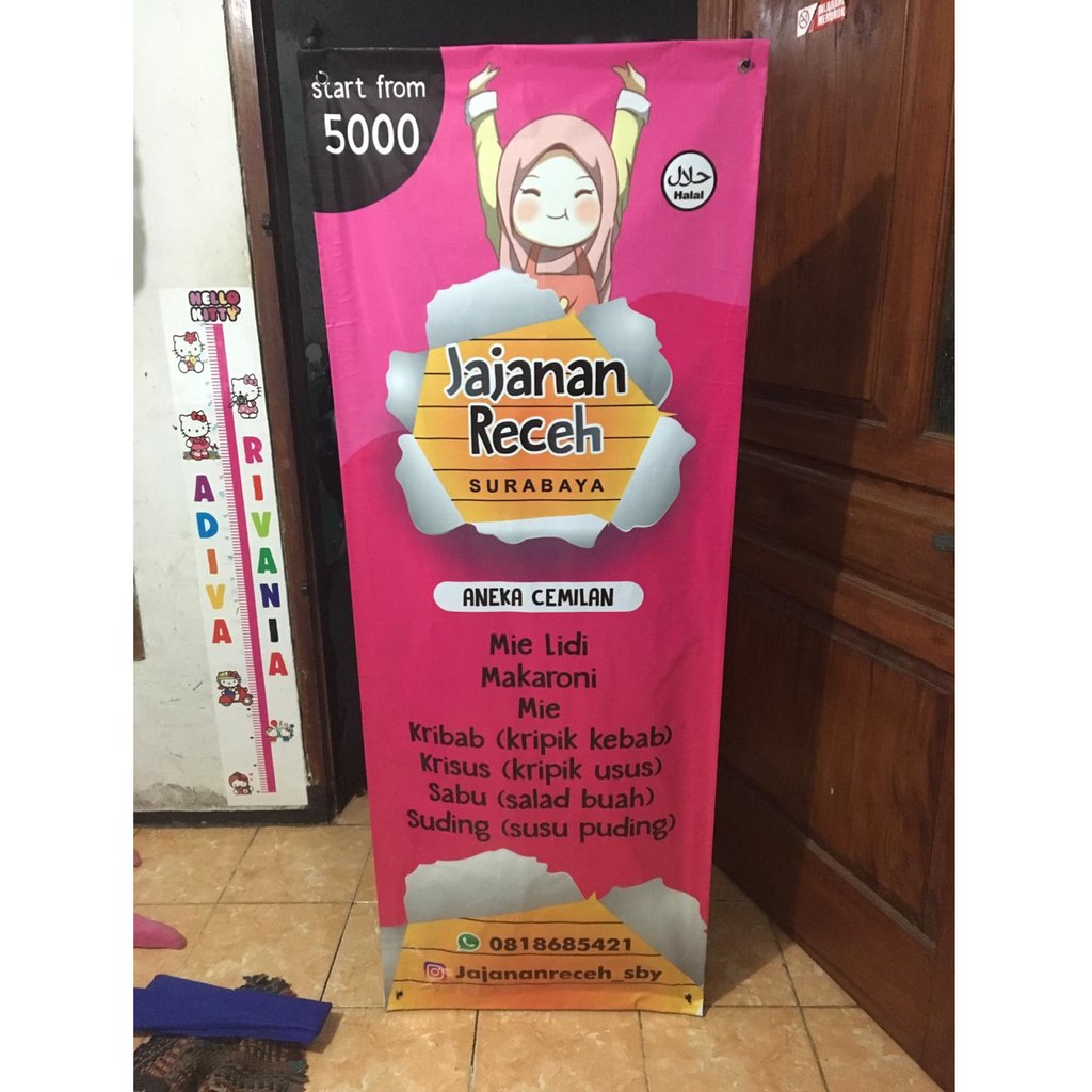 X BANNER 60X160 MURAH FREE DESAIN UNTUK USAHA EVENT WISUDA Shopee