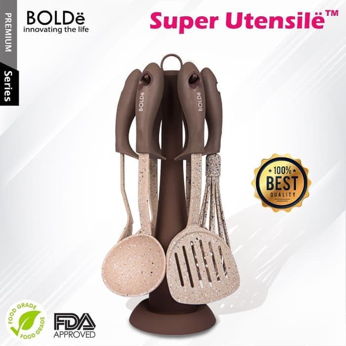 Promo Spatula Set Bolde 7 Pcs Bolde Super Utensil Set Spatula Bolde Original