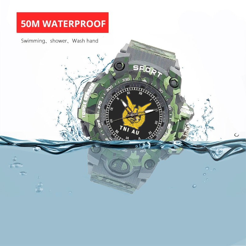 (SPECIAL EDITION) JAM TANGAN LOGO TNI-AU WATER RESISTANT NO.7