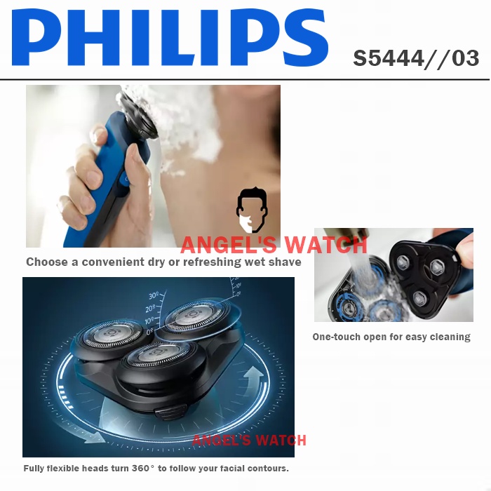 angelswatch shaver philips S5444/03 wet&amp;dry shaver pencukur kumis basah kering philips s5444 original pencukur elektrik kumis jenggot