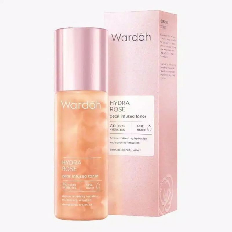 wardah hydra rose petal infused toner 100ml