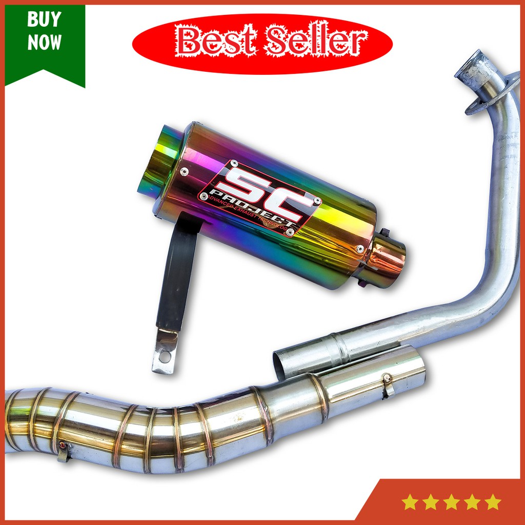 Knalpot SC Project original Purbalingga Pelangi rainbow CBR150R FACELIFT VIXION Fullsysten