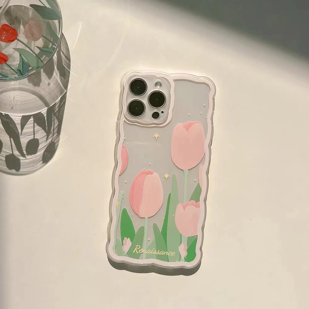 Soft Case Silikon TPU Transparan Motif Bunga Untuk IPhone 13 12 Mini 11 Pro X XR XS Max SE 2020 6 6S 7 8 Plus