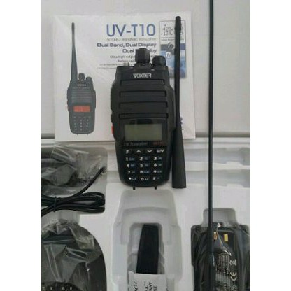 handy talky HT voxter UV T 10 duelband radio komunikasi Limited