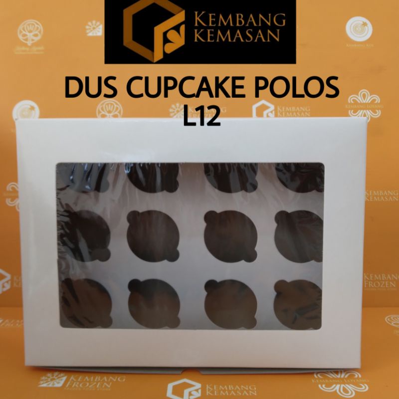 

10pcs Dus Cupcake Putih Lubang 12