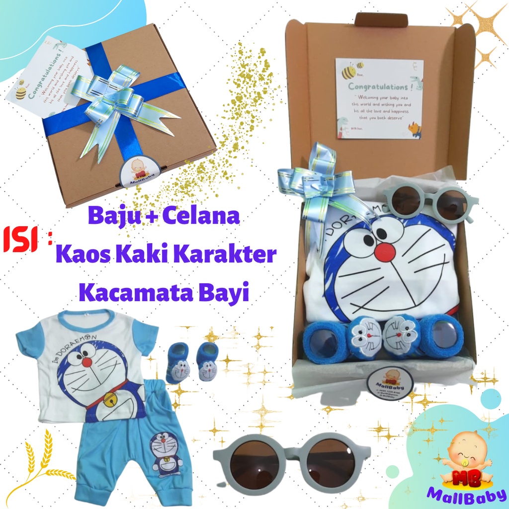 Kado Bayi Laki Laki Tuxedo Gift Set Hadiah Lahiran Bayi Cowok Setelan Dasi Keren