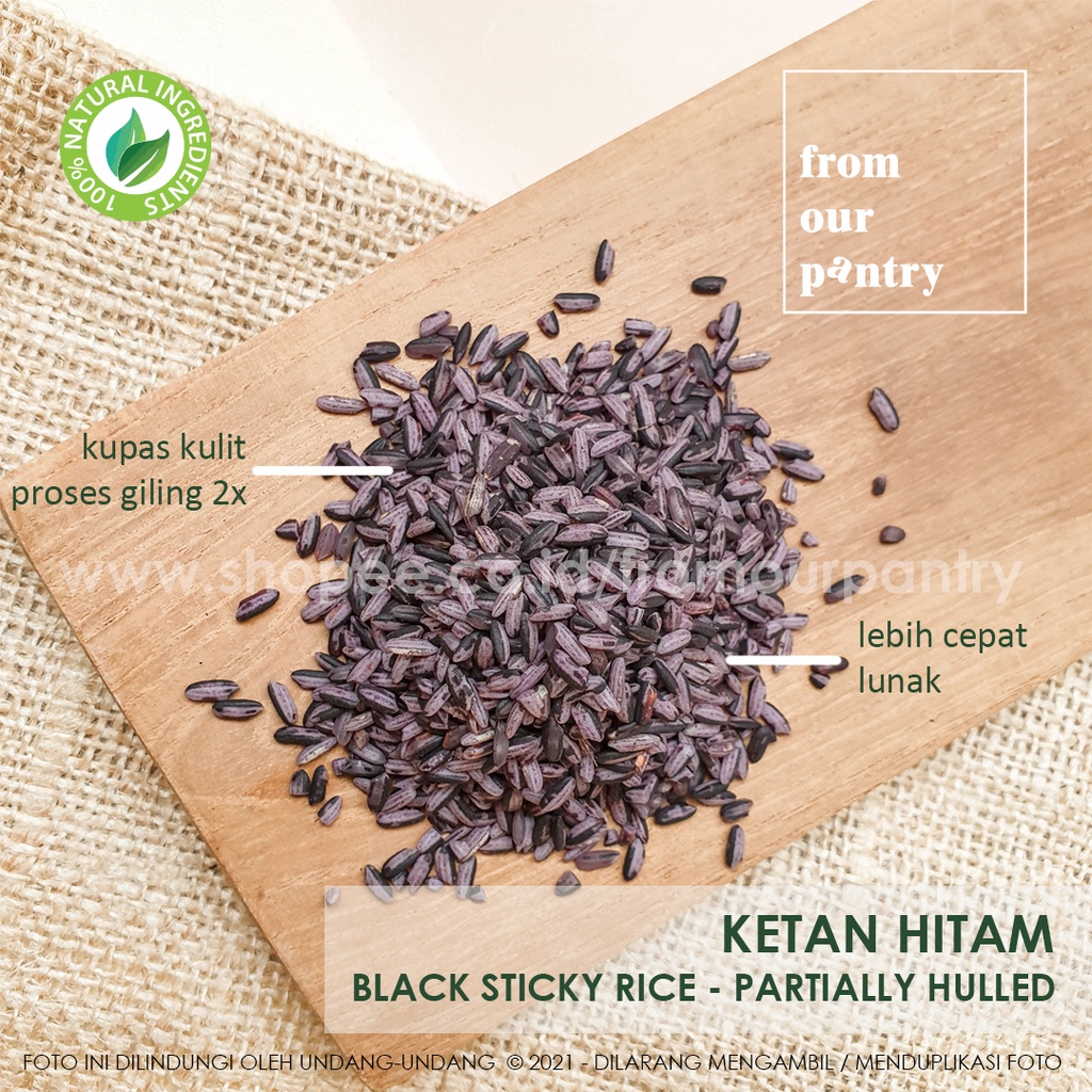 

Ketan Hitam Kupas Kulit Cepat Masak Black Sticky Rice 500gr