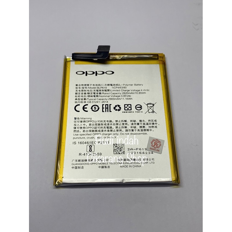 Batere baterai batre battery Oppo A39 BLP619 BLP 619 Original Oem