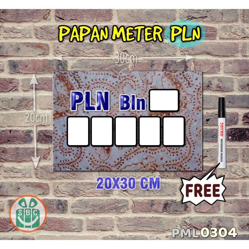 

Stokastik Papan Meter Listrik PLN PAM motif Unik - Batik 04