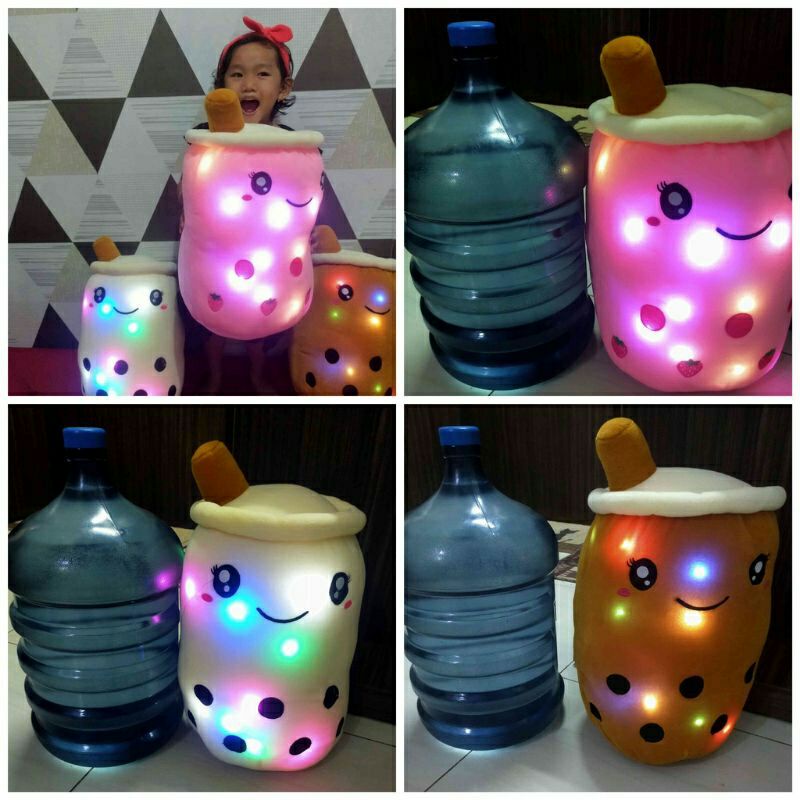 ( BISA COD ) Boneka Boba Lampu LED jumbo murah viral bahan halus tinggi 45cm boneka Boba jumbo 70cm murah LED beranak boneka Boba kecil sedang mini