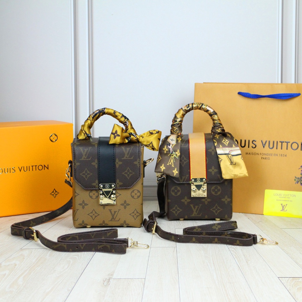 L¤uis Vuitton Sling Bag Phone 6002 (FreeBubble wrap+Sall+ Dalam Suedee+ Emboss+NoSeri)