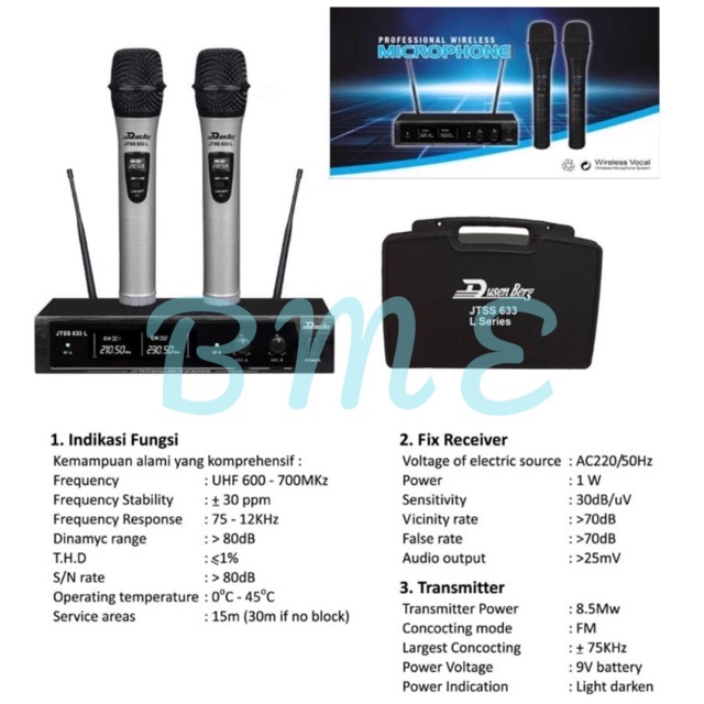 MIC WIRELESS DUSEN BERG JTSS633/JTSS 633 L FREE KOPER