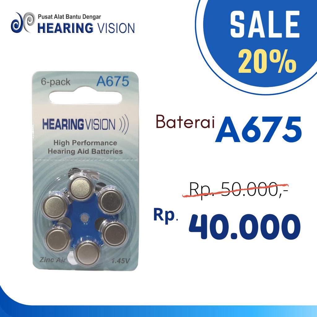 Baterai Alat Bantu Dengar - A675 ( Hearing Aid Battery)