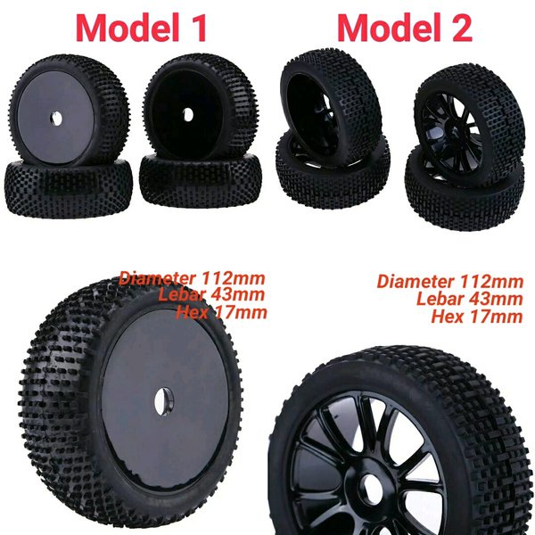 Ban rc buggy 1 8 hex 17mm