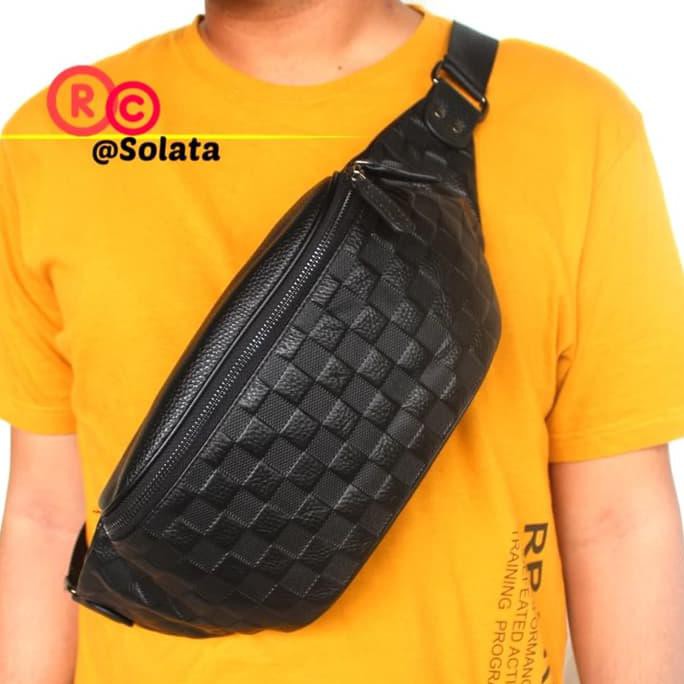 TAS SLEMPANG KULIT PRIA - WAISTBAG KULIT PRIA - SLINGBAG LV PRIA IMPOR