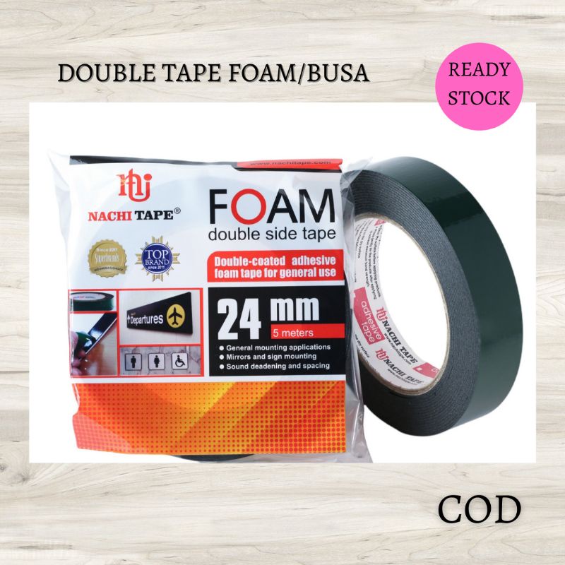 

Double Tape Foam Busa Hijau 24 mm 1 Inch Nachi 3M Tape Doble Tape