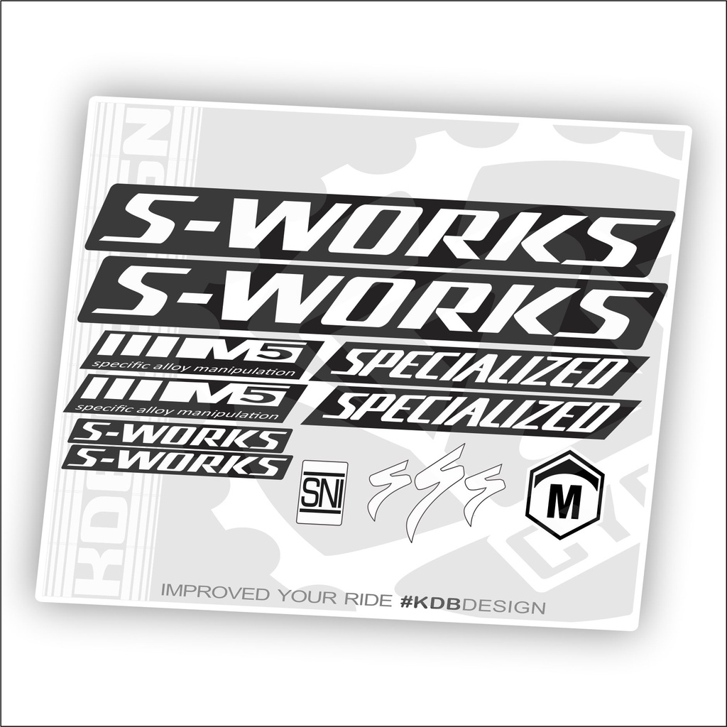 Decal S-WORKS M5 Klaten decal bike stiker sepeda