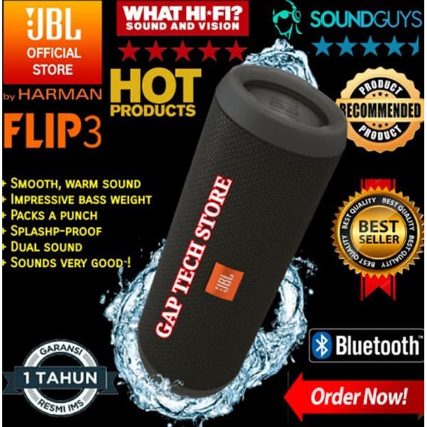 JBL FLIP 3 Splashproof Portable Wireless Bluetooth Speaker