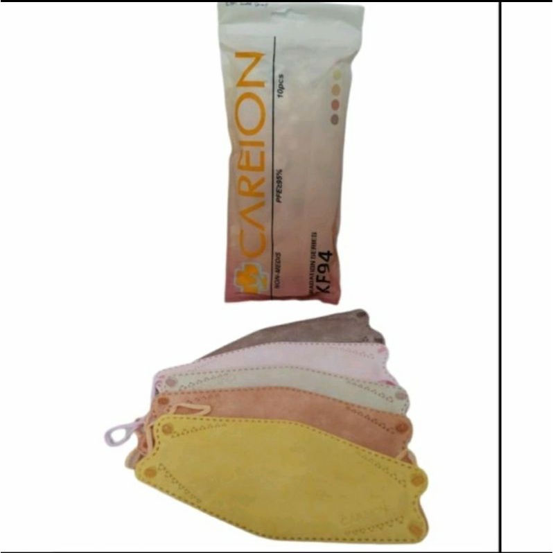 Masker KF94 Careion warna isi 10 pcs / Masker KF94 warna careion isi 10 pcs