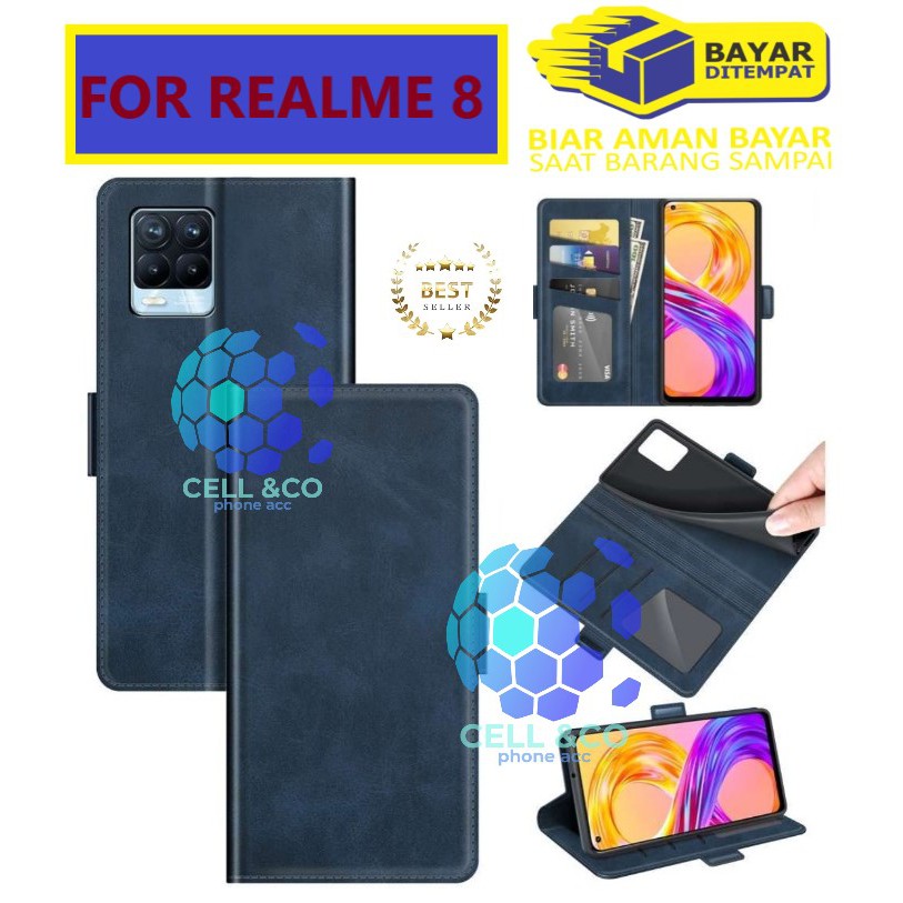 Flip cover REALME 8 Flip case buka tutup kesing hp casing flip case leather wallet