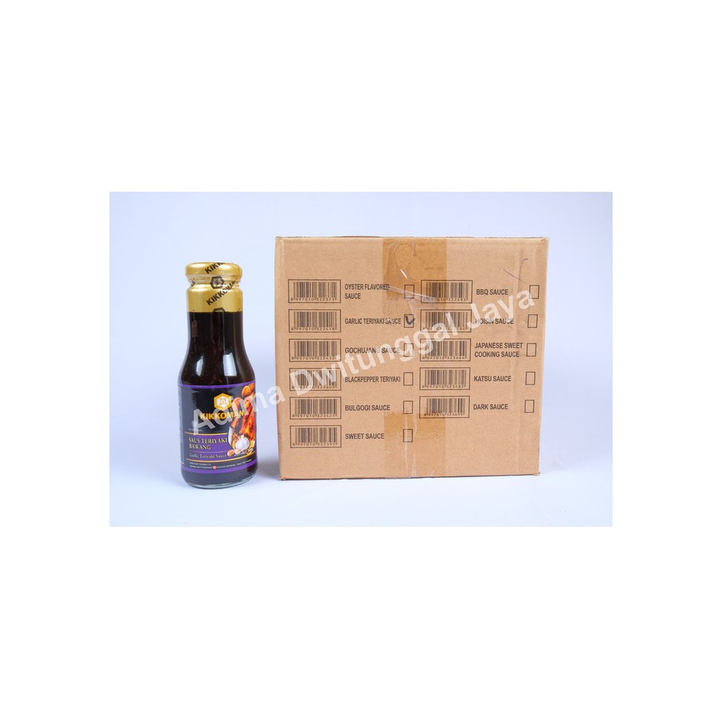 Kikkoman Garlic Teriyaki Sauce/Saus Teriyaki Bawang 12x300gr - Karton