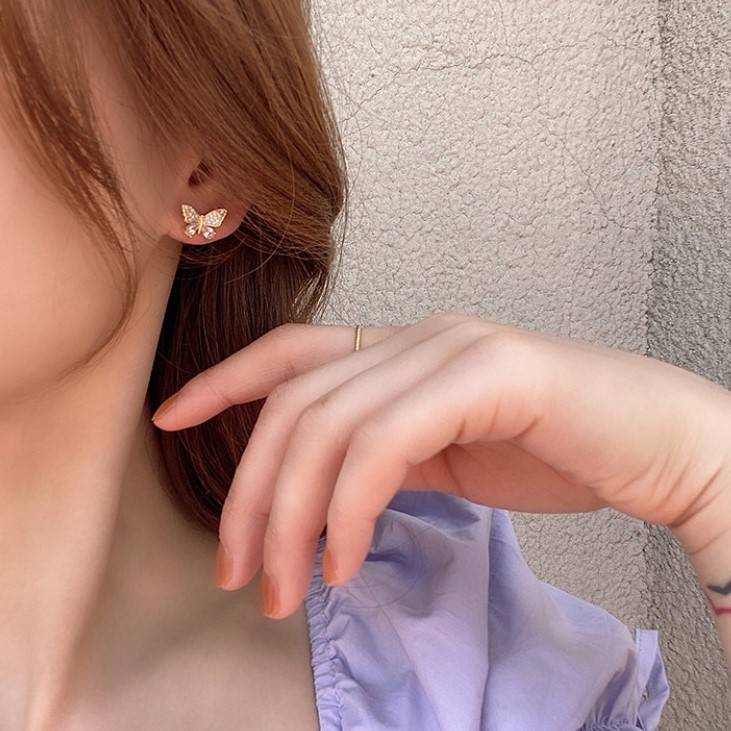 Anting Korea Earrings Anting kupu-kupu Anting Anting Tindik Perhiasan Wanita fashion Murah A-013