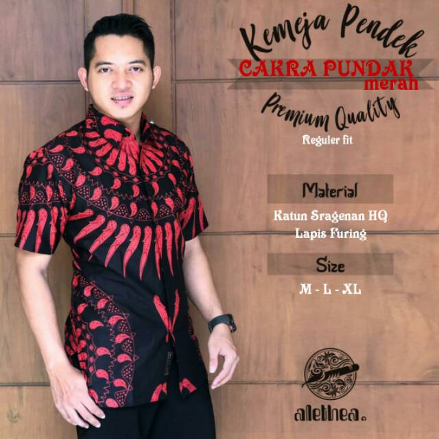 CAKRA PUNDAK PENDEK.Kemeja Batik Pria.Alethea