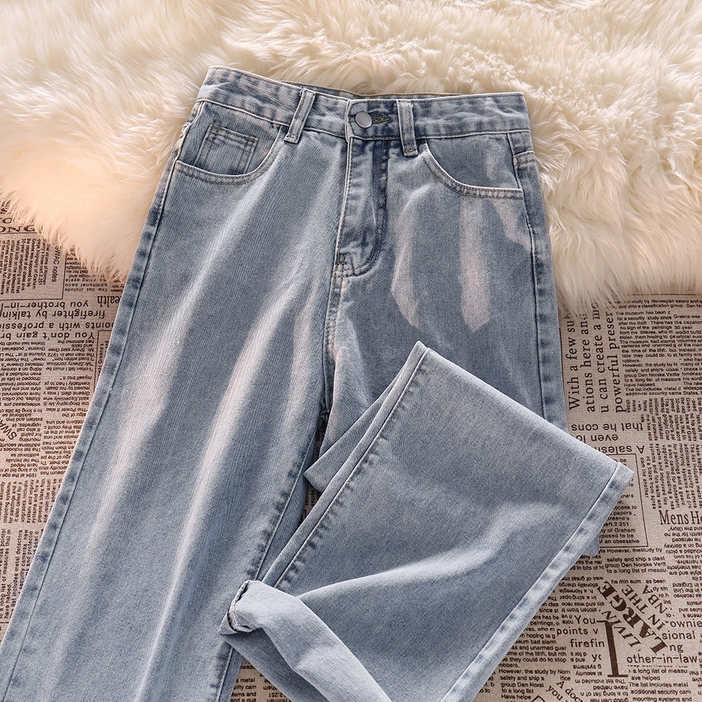 Highwaist Jeans Wanita/Lurus Loose Celana Jeans Panjang Wanita Import (realpict)