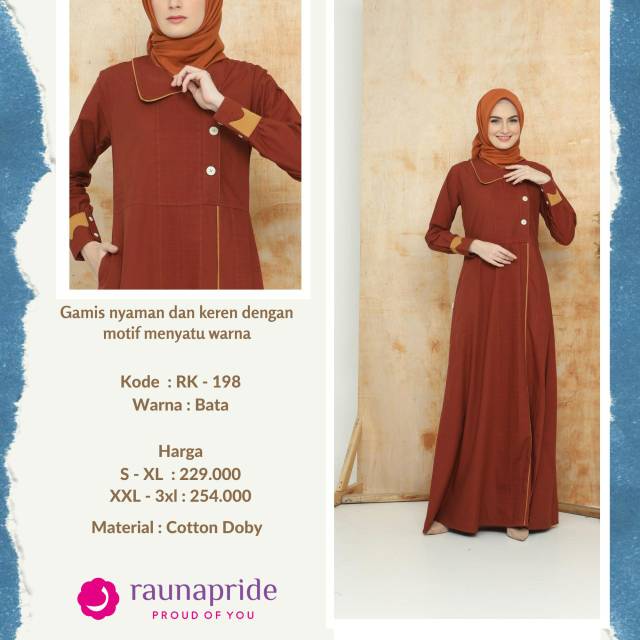 GAMIS RAUNA RK 197 RK 198 RK 199 | GAMIS WANITA RAUNA RK 197 RK 198 RK 199