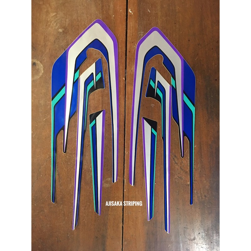 striping sticker lis les Rx spesial 1994 biru hitam biru