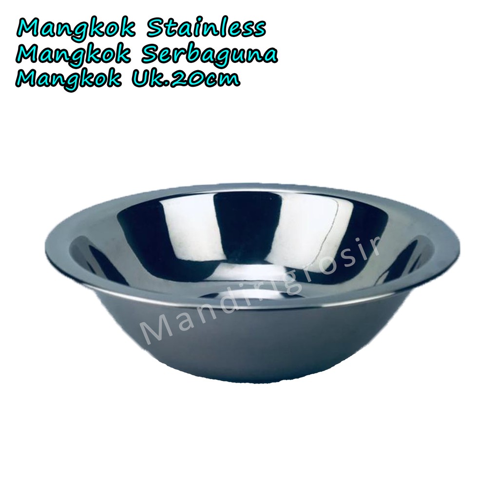 Mangkok Serbaguna *Mangkok * Mangkok Stainless Polos * 20cm