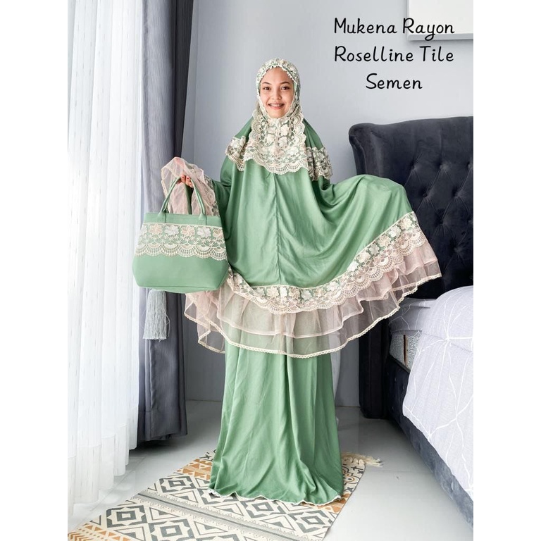 mukena dewasa rayon ROSSELINE tile SEMEN