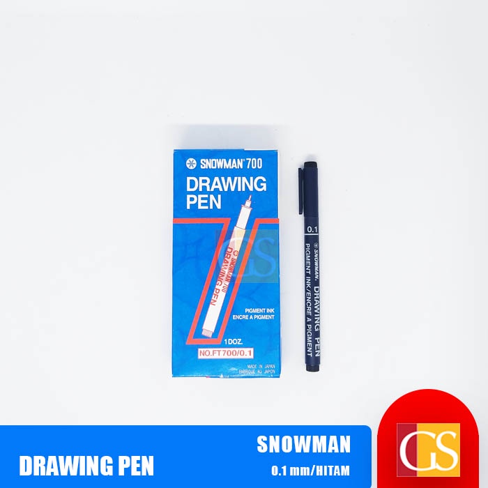 

DRAWING PEN SNOWMAN 0.1 HITAM (1PCS) FT700