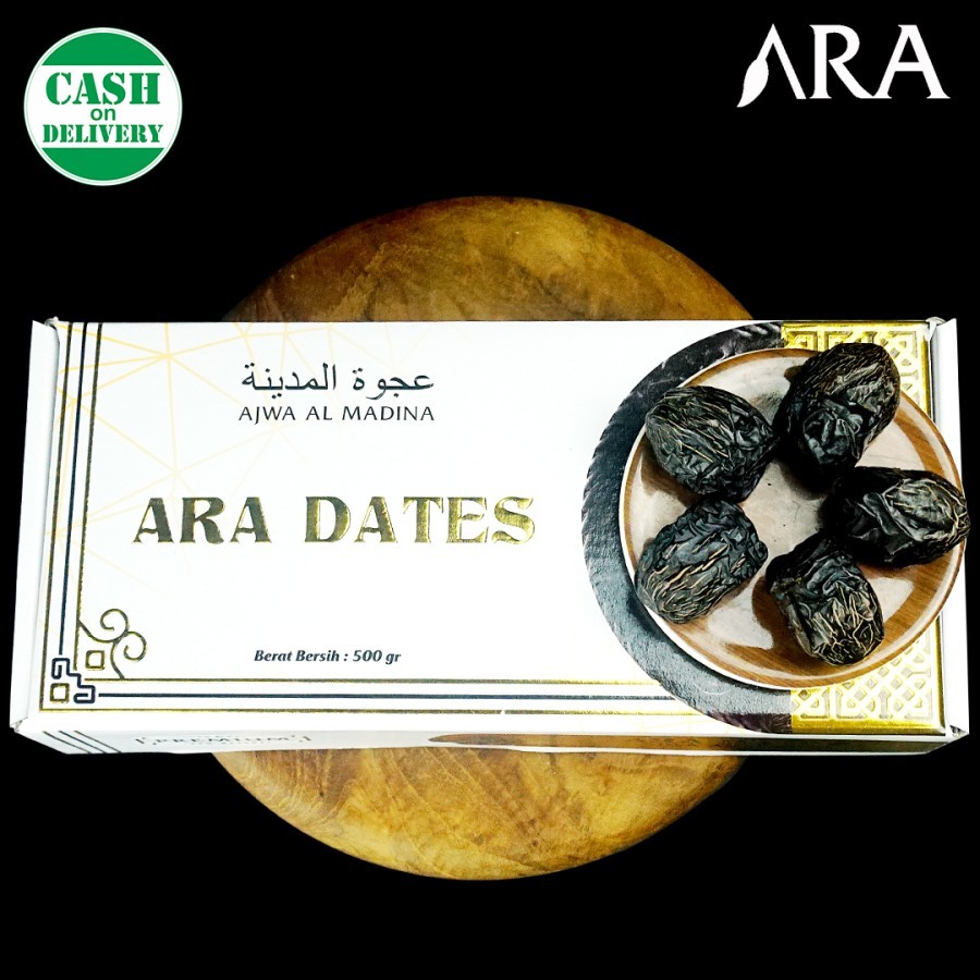 Kurma Ajwa Premium ARA DATES 500 Gram Lisensi KEMTAN