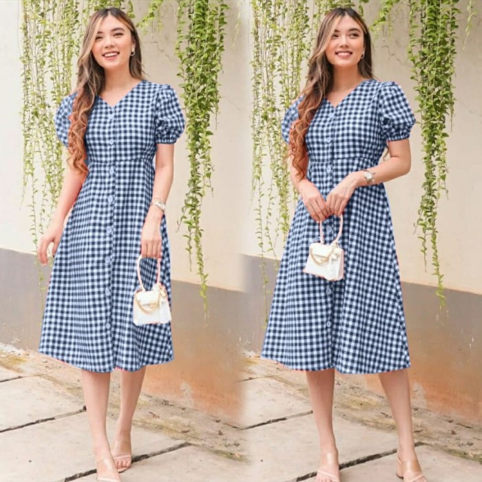 MIDI DRESS MOTIF VIRAL BUSUI Midi dress korea midi dress muslim midi dress rayon Dress Korea / Korea